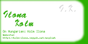 ilona kolm business card